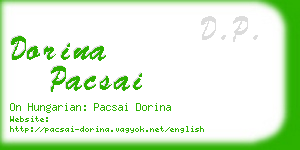dorina pacsai business card
